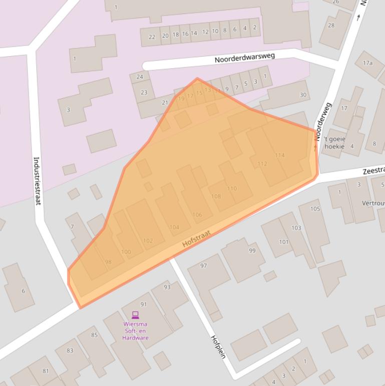 Kaart van postcodegebied 1779CG.