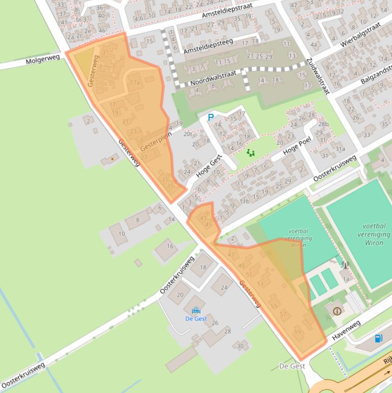 Kaart van postcodegebied 1779EG.