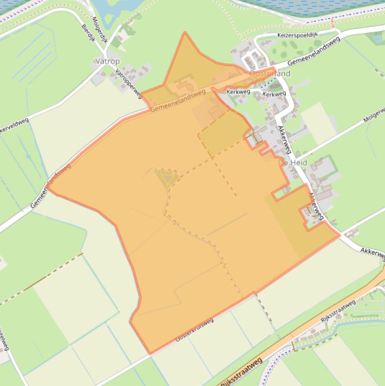 Kaart van postcodegebied 1779GC.