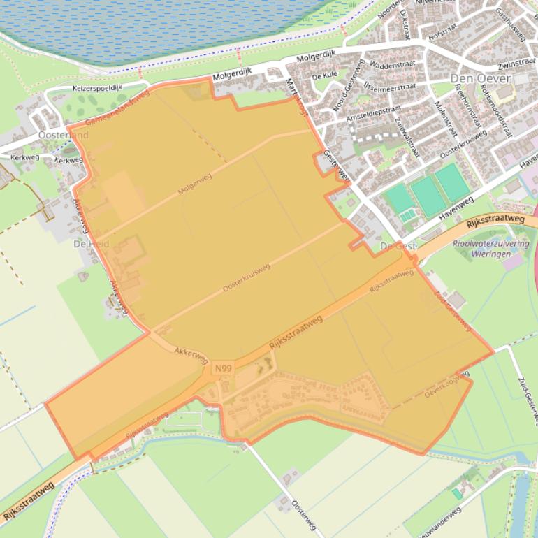 Kaart van postcodegebied 1779GJ.