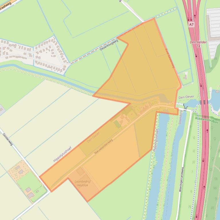 Kaart van postcodegebied 1779GM.