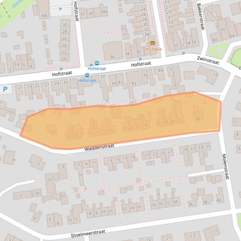 Kaart van postcodegebied 1779XB.