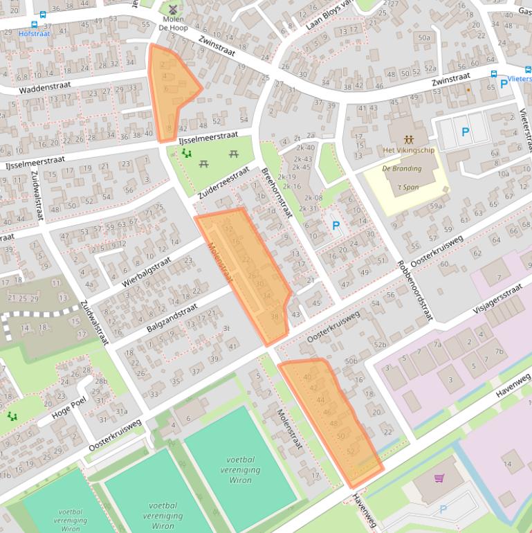 Kaart van postcodegebied 1779XH.