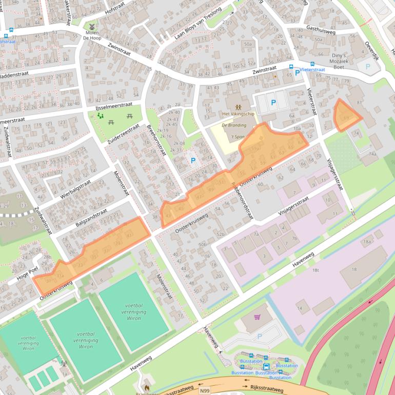 Kaart van postcodegebied 1779XN.