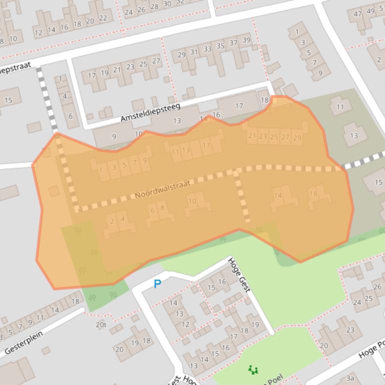 Kaart van postcodegebied 1779XV.