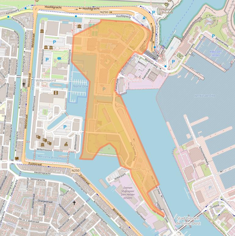 Kaart van postcodegebied 1781AC.