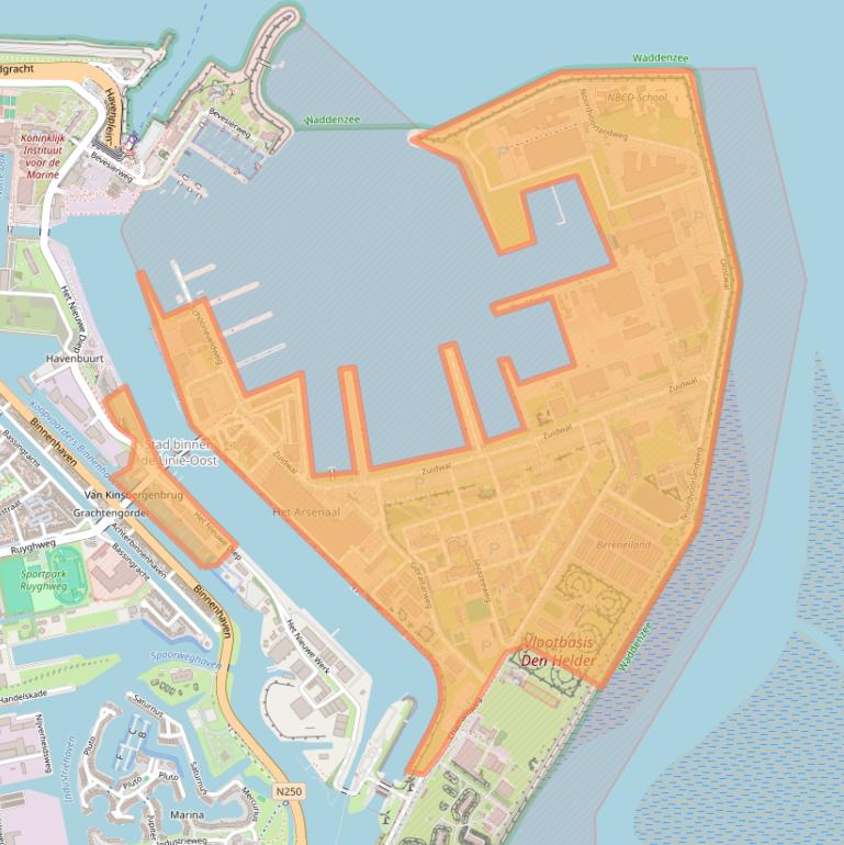 Kaart van postcodegebied 1781AD.