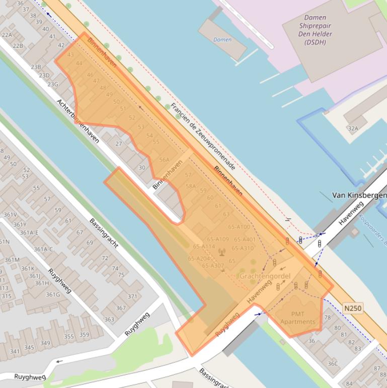 Kaart van postcodegebied 1781BL.