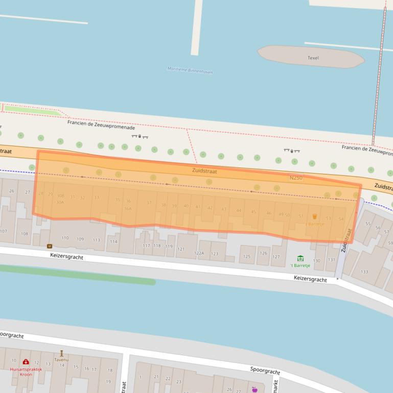 Kaart van postcodegebied 1781BS.