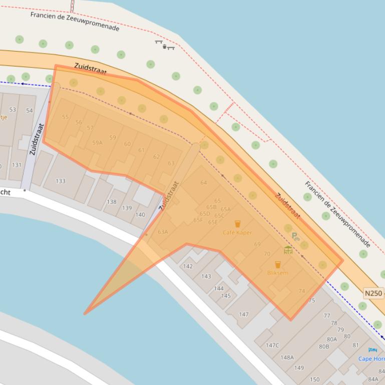 Kaart van postcodegebied 1781BT.