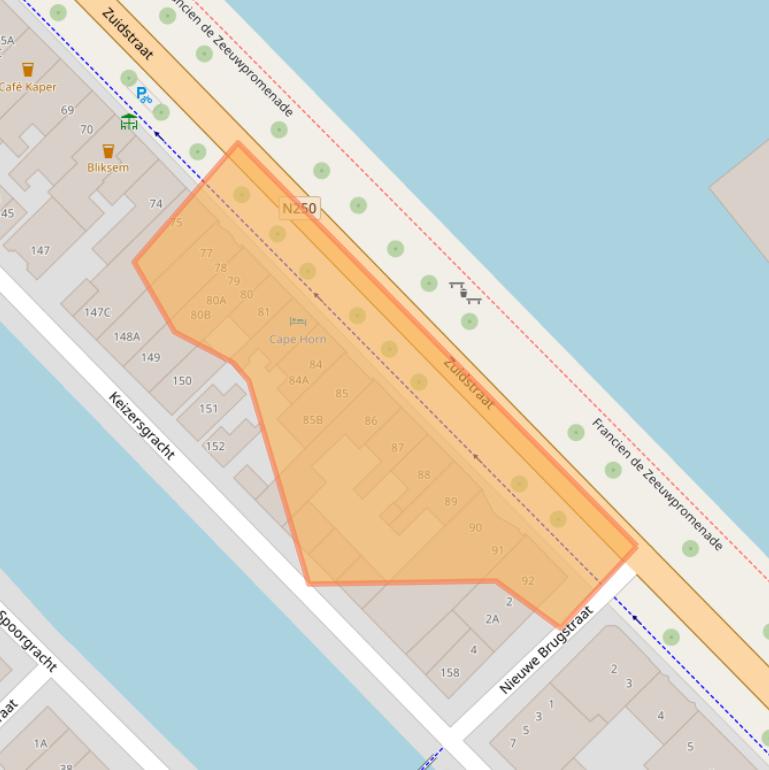 Kaart van postcodegebied 1781BV.