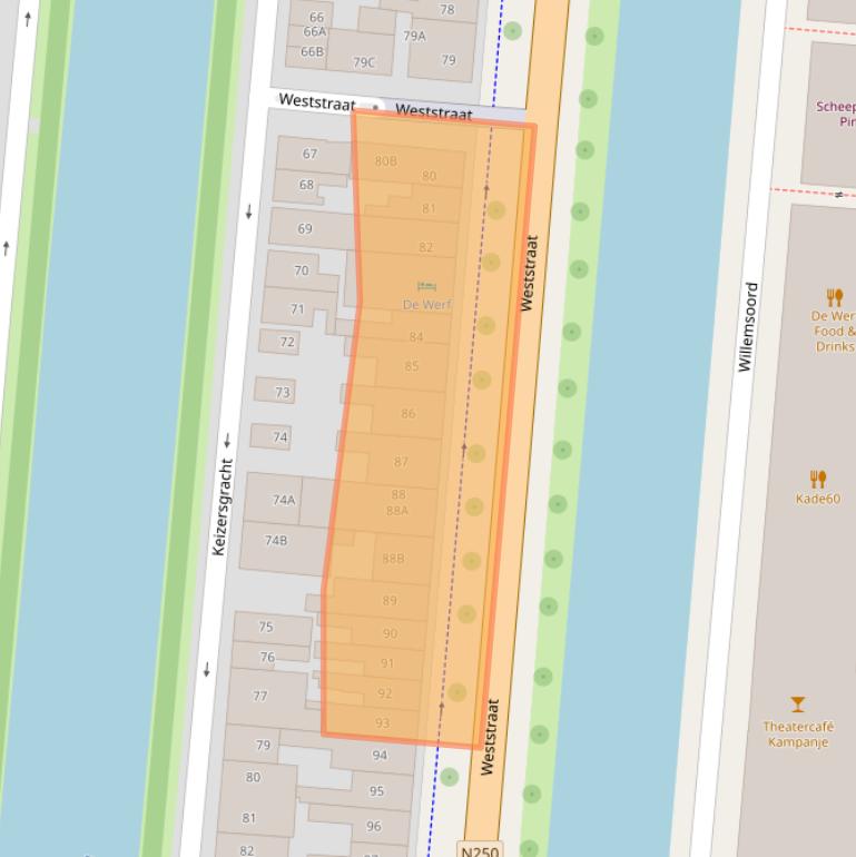 Kaart van postcodegebied 1781BX.