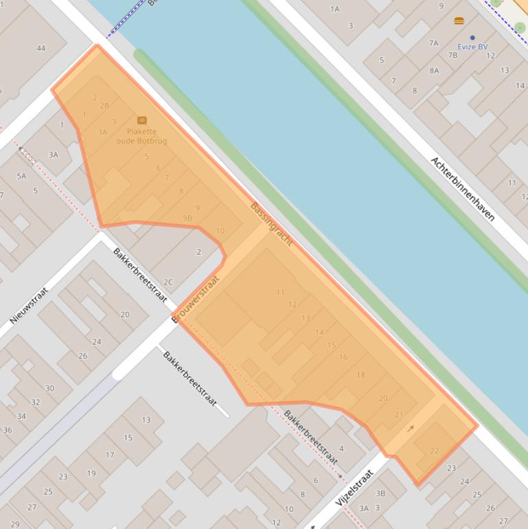 Kaart van postcodegebied 1781CE.