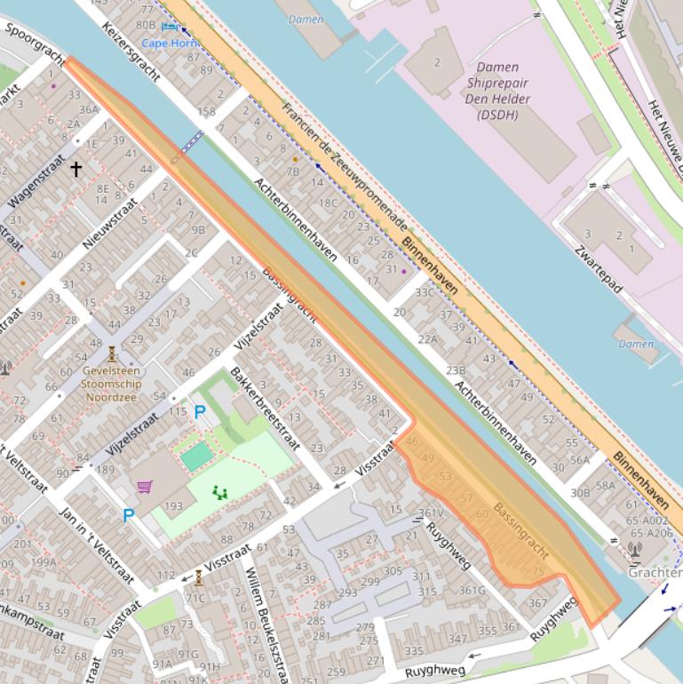 Kaart van postcodegebied 1781CH.