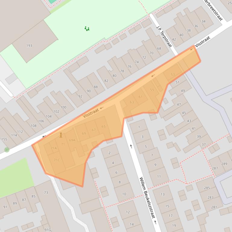 Kaart van postcodegebied 1781CM.