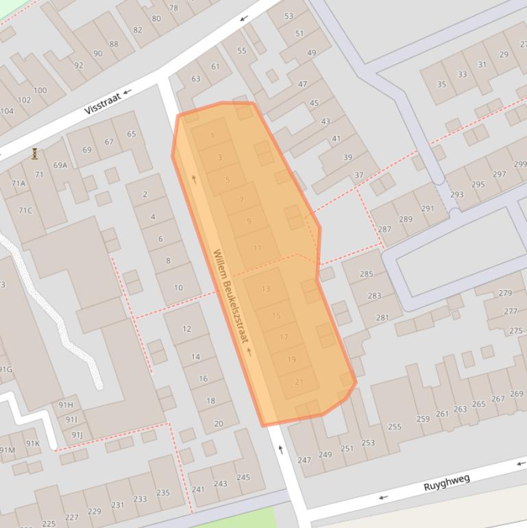 Kaart van postcodegebied 1781CS.