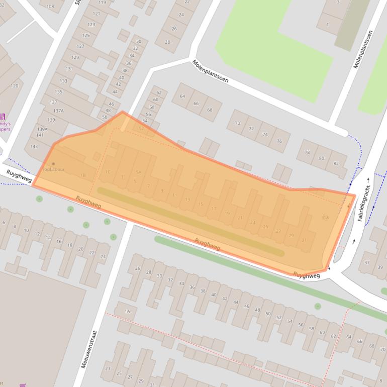Kaart van postcodegebied 1781DA.