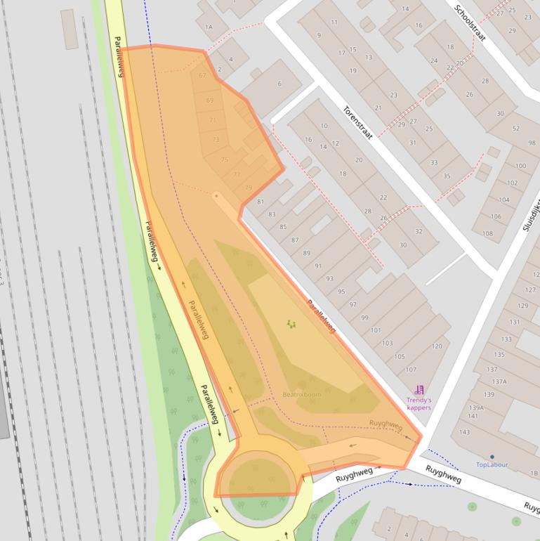 Kaart van postcodegebied 1781EB.