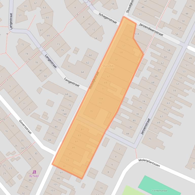 Kaart van postcodegebied 1781EE.