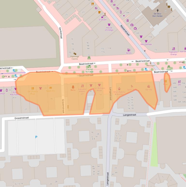 Kaart van postcodegebied 1781EP.