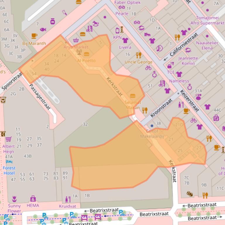 Kaart van postcodegebied 1781GB.