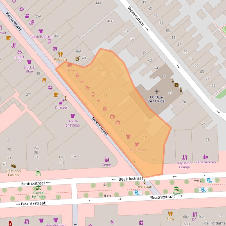 Kaart van postcodegebied 1781GE.