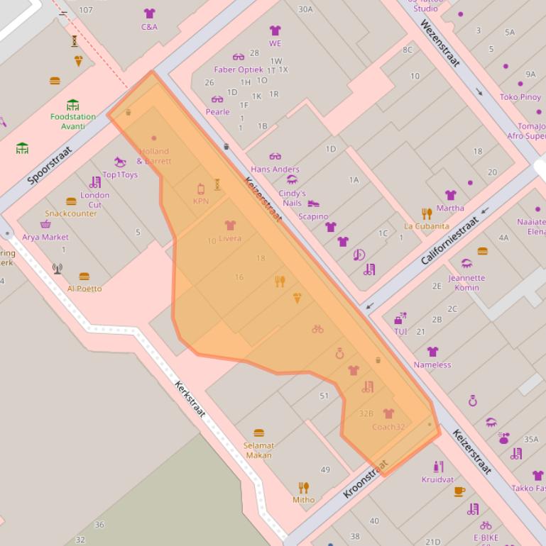 Kaart van postcodegebied 1781GG.