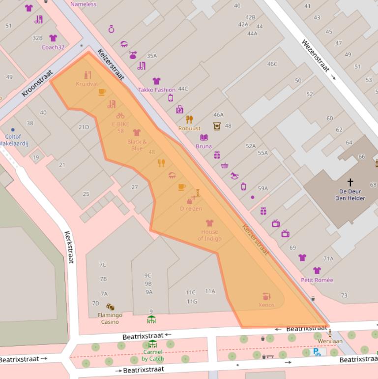 Kaart van postcodegebied 1781GH.