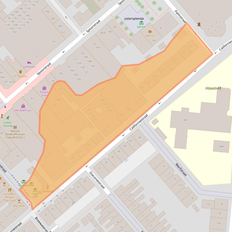 Kaart van postcodegebied 1781GP.