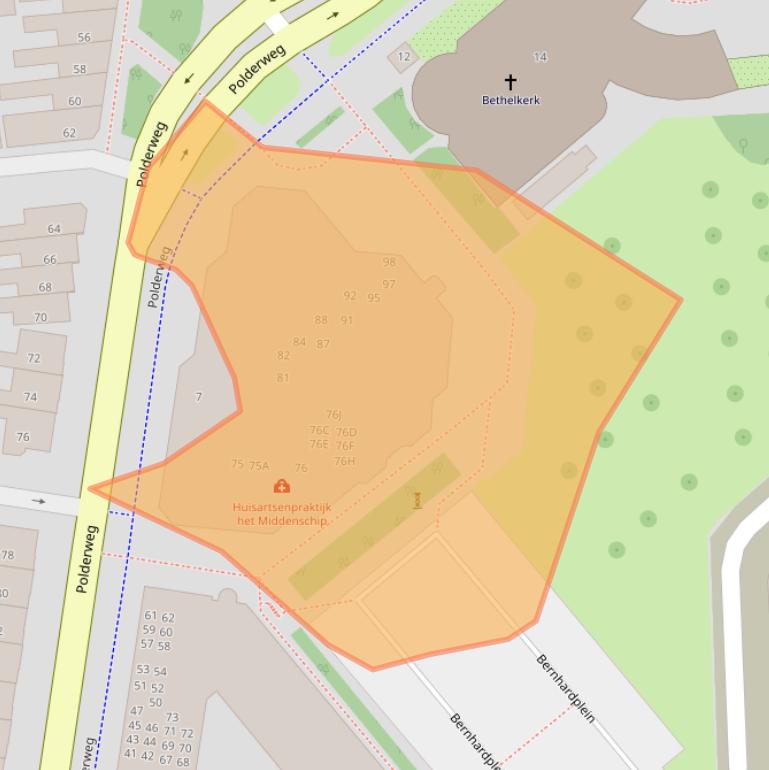 Kaart van postcodegebied 1781HK.