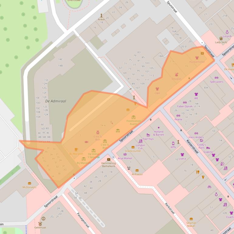 Kaart van postcodegebied 1781JB.