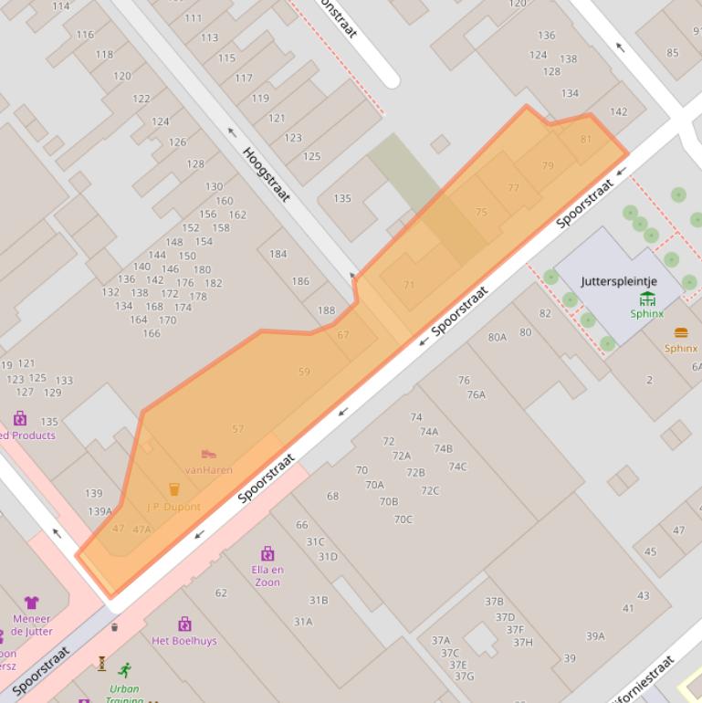 Kaart van postcodegebied 1781JD.