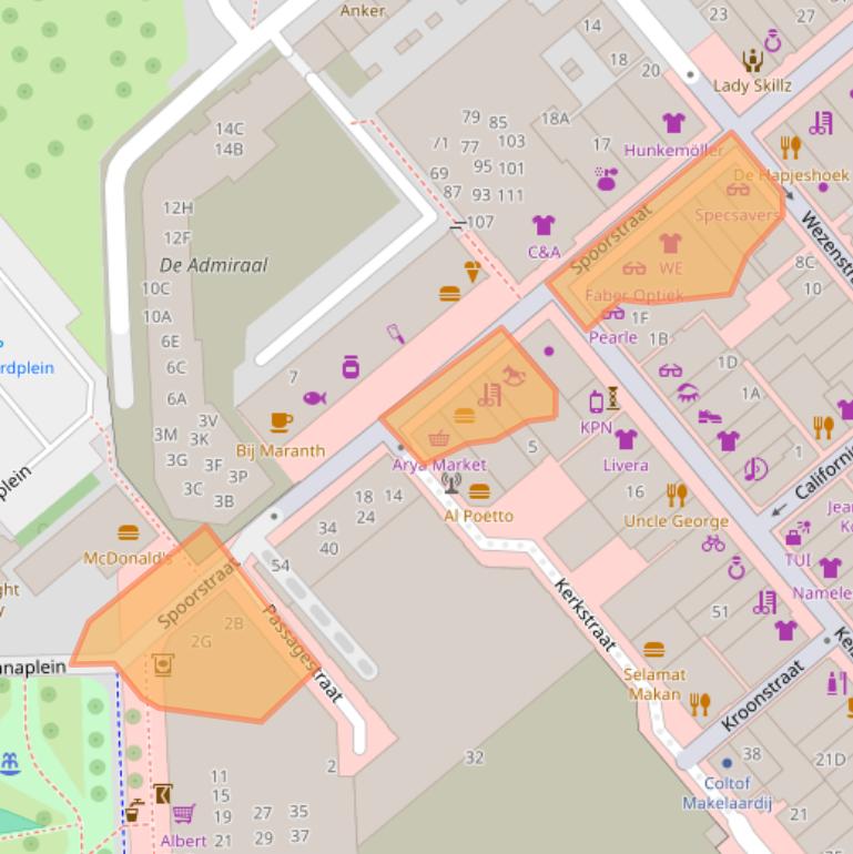 Kaart van postcodegebied 1781JG.