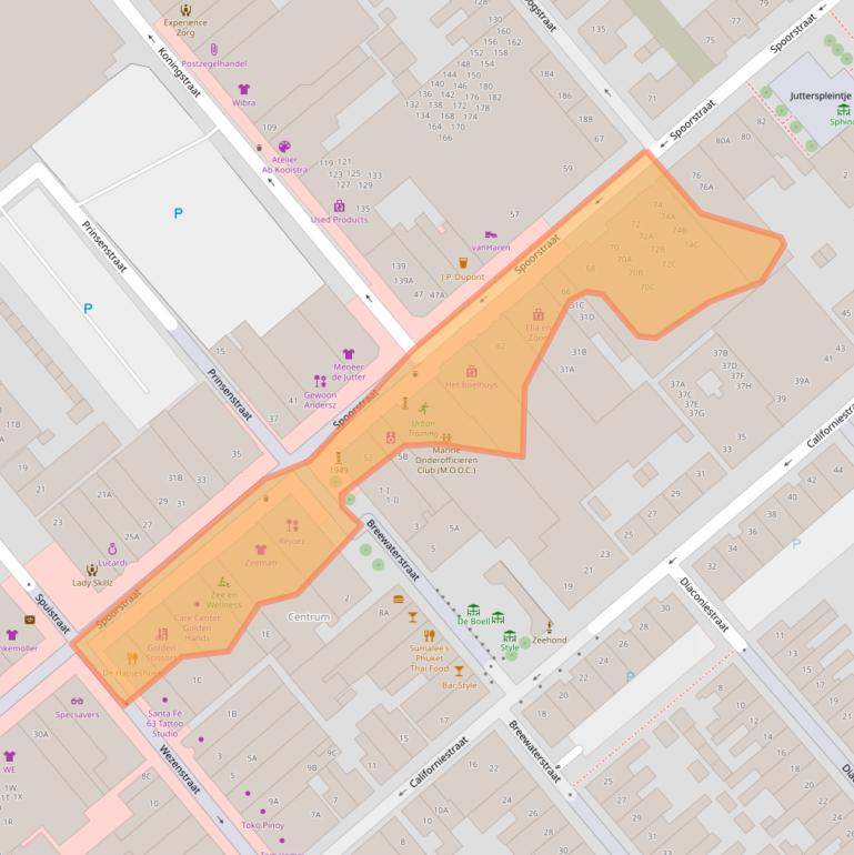 Kaart van postcodegebied 1781JH.