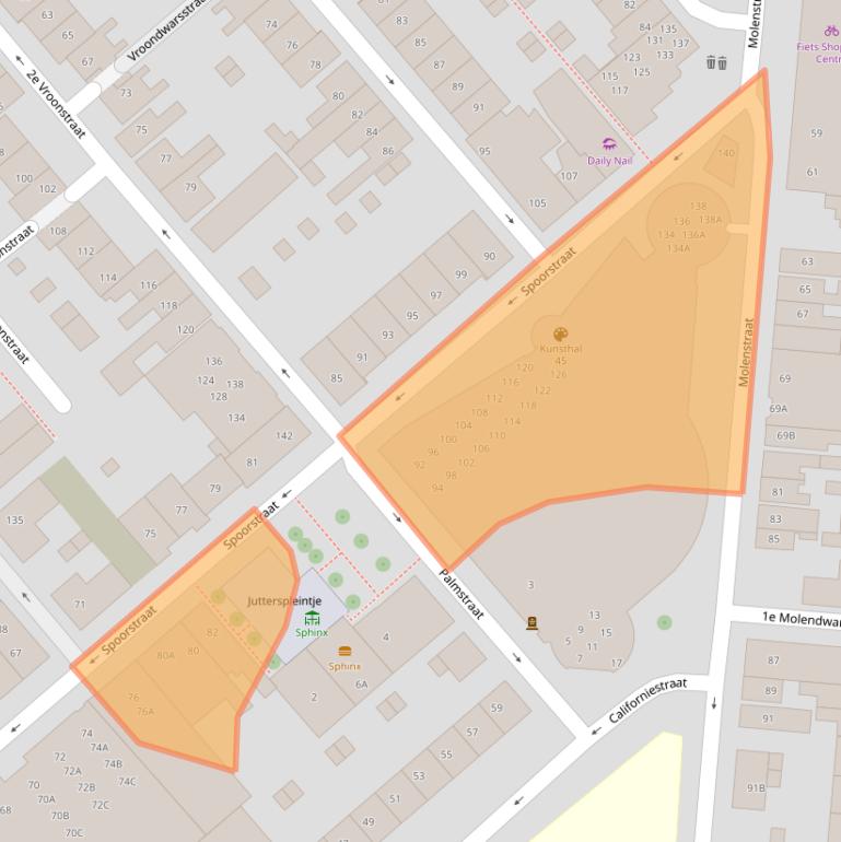 Kaart van postcodegebied 1781JJ.