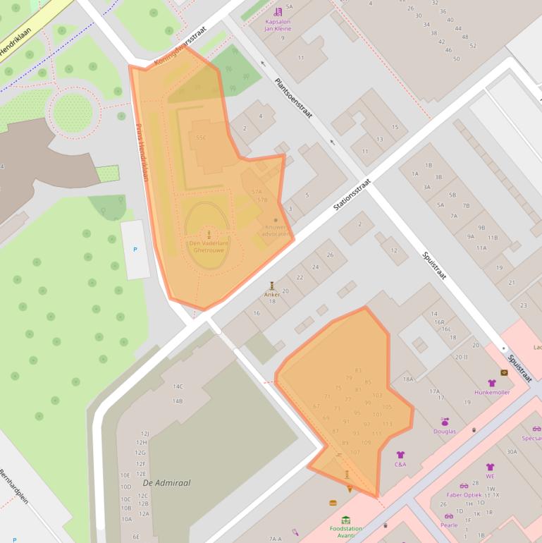 Kaart van postcodegebied 1781KB.