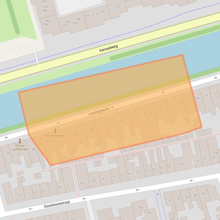 Kaart van postcodegebied 1781KN.