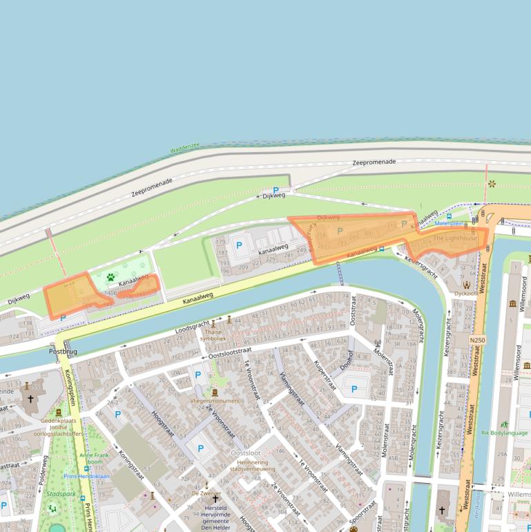 Kaart van postcodegebied 1781KZ.