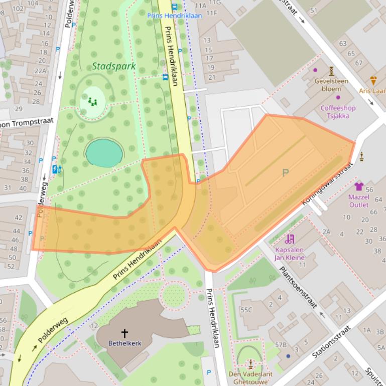Kaart van postcodegebied 1781LA.