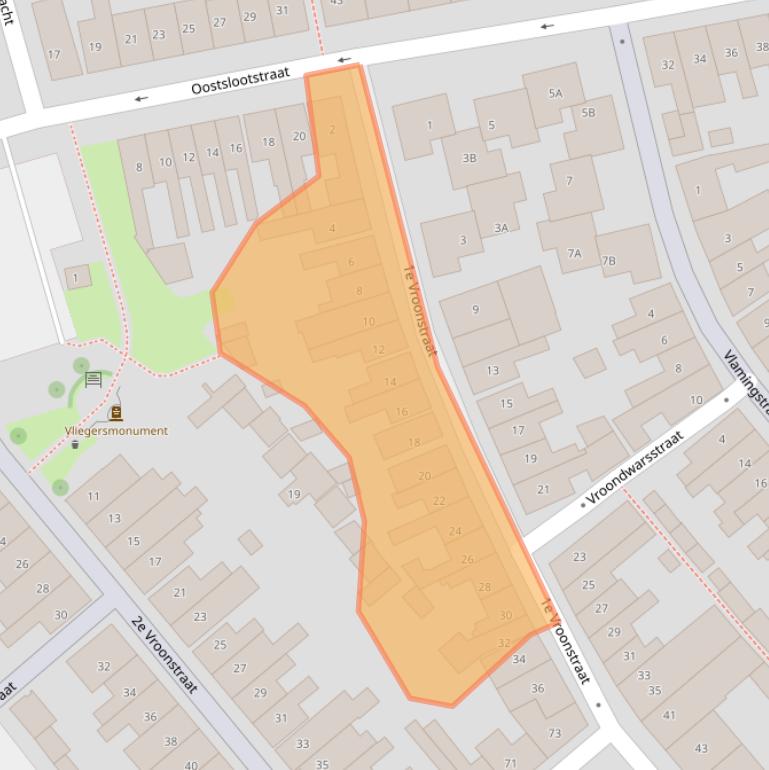 Kaart van postcodegebied 1781LW.