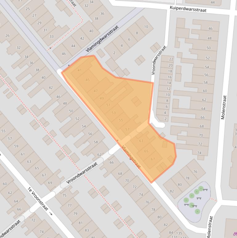 Kaart van postcodegebied 1781MG.
