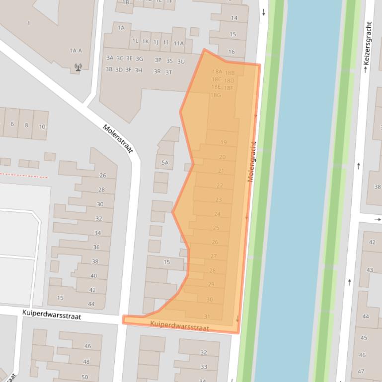 Kaart van postcodegebied 1781NB.