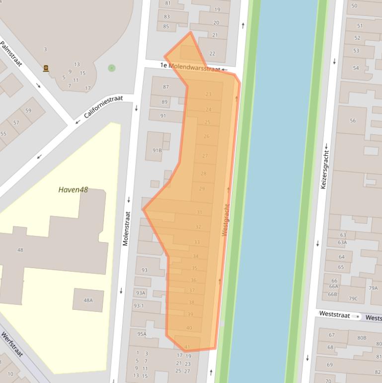 Kaart van postcodegebied 1781NE.