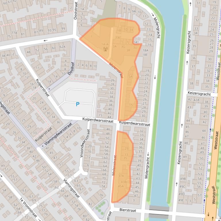 Kaart van postcodegebied 1781NJ.
