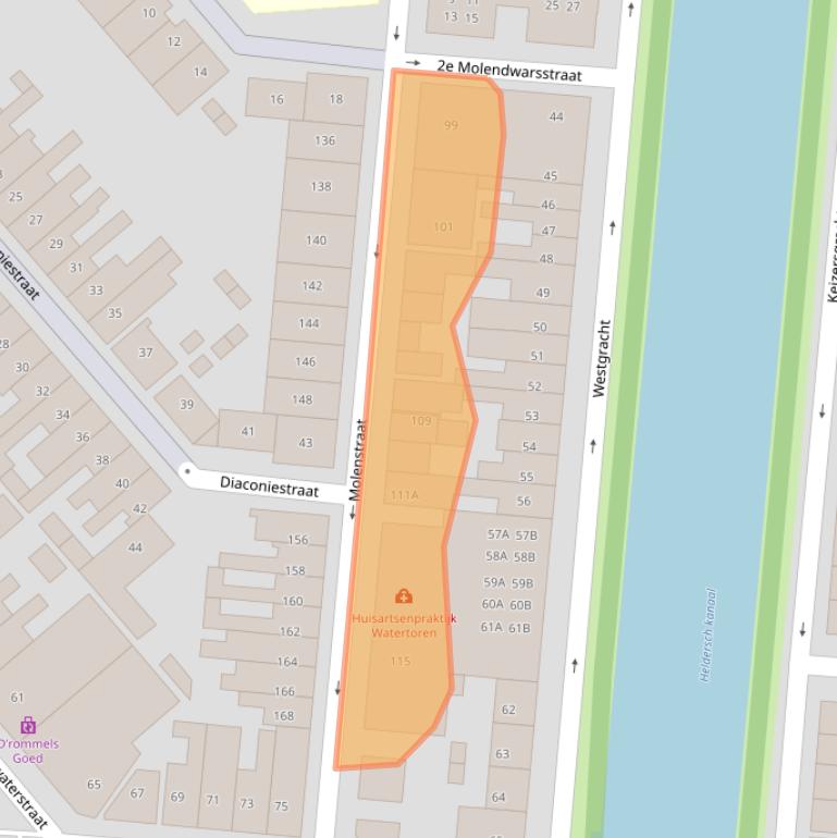 Kaart van postcodegebied 1781NL.