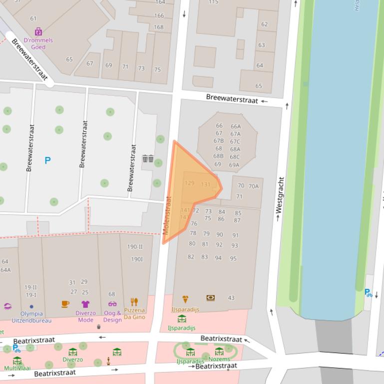 Kaart van postcodegebied 1781NM.