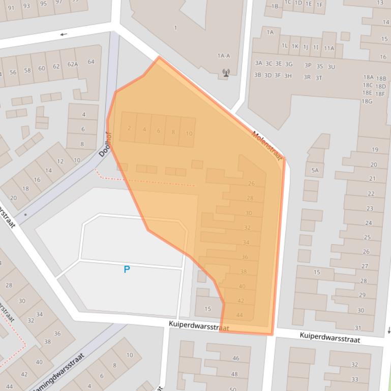 Kaart van postcodegebied 1781NN.