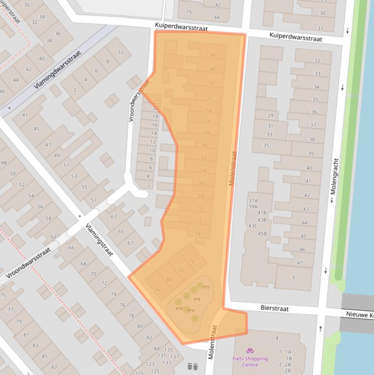 Kaart van postcodegebied 1781NP.