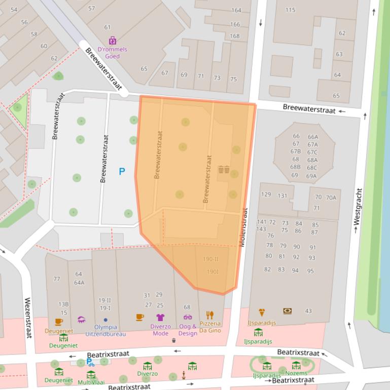 Kaart van postcodegebied 1781NS.