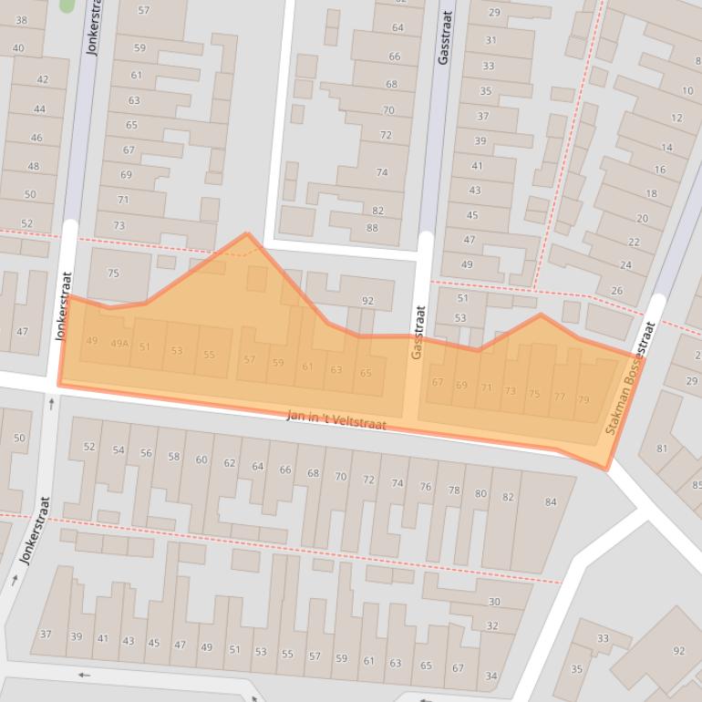 Kaart van postcodegebied 1781SE.